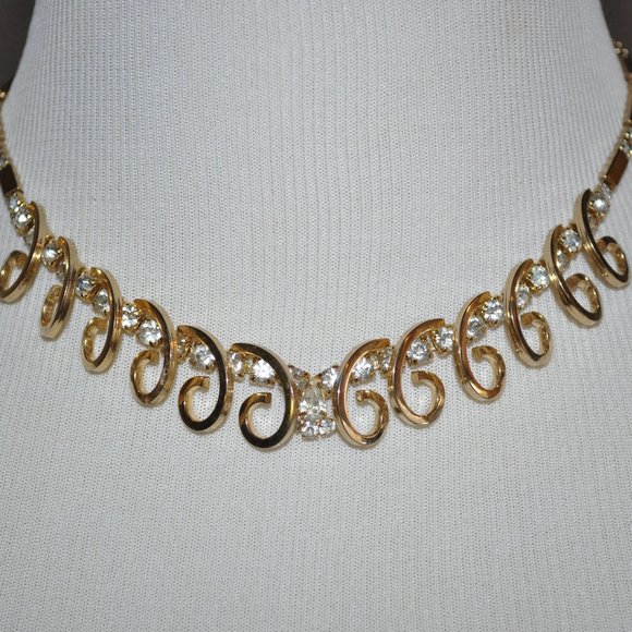 VINTAGE CIRCA 1955 SAC (Sarah Coventry) Celestial Fire Rhinestone Necklace - Picture 2 of 6